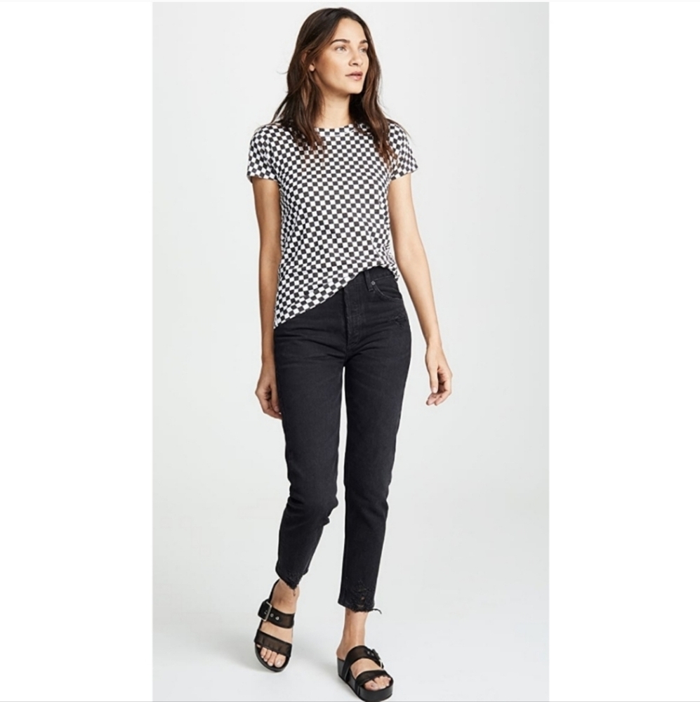 Agolde | Jamie High Rise Classic Black Jeans Plume Size 28 Style A045b-998